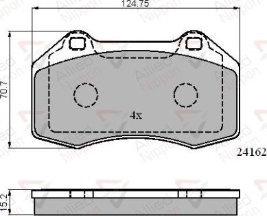 Comline ADB01703 - Комплект спирачно феродо, дискови спирачки vvparts.bg