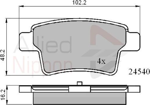 Comline ADB01713 - Комплект спирачно феродо, дискови спирачки vvparts.bg