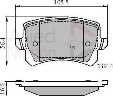 Comline ADB01712 - Комплект спирачно феродо, дискови спирачки vvparts.bg