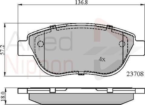 Comline ADB01783 - Комплект спирачно феродо, дискови спирачки vvparts.bg