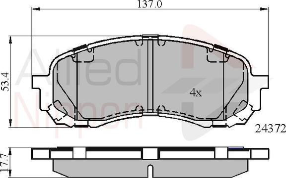 Comline ADB01778 - Комплект спирачно феродо, дискови спирачки vvparts.bg