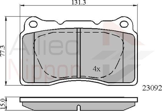 Comline ADB0895 - Комплект спирачно феродо, дискови спирачки vvparts.bg