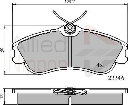 Comline ADB0892 - Комплект спирачно феродо, дискови спирачки vvparts.bg