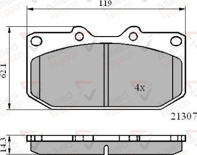 Comline ADB0829 - Комплект спирачно феродо, дискови спирачки vvparts.bg