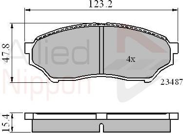 Comline ADB0826 - Комплект спирачно феродо, дискови спирачки vvparts.bg