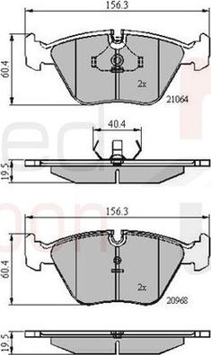 Comline ADB0358 - Комплект спирачно феродо, дискови спирачки vvparts.bg