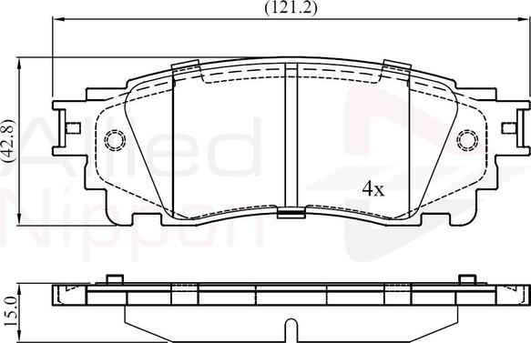 Comline ADB02460 - Комплект спирачно феродо, дискови спирачки vvparts.bg