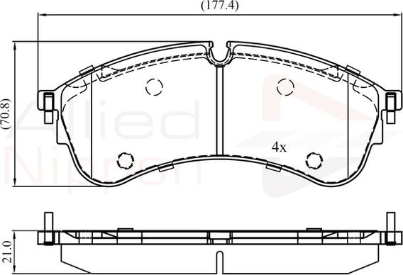 Remsa PCA184700 - Комплект спирачно феродо, дискови спирачки vvparts.bg