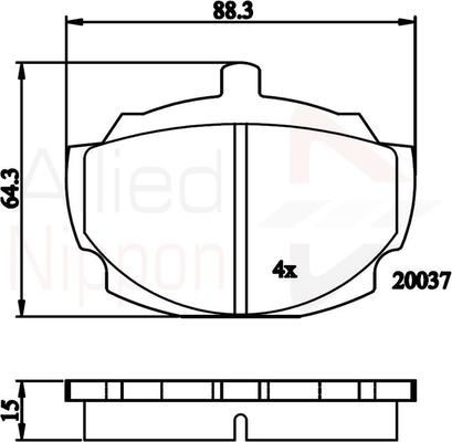 Comline ADB0241 - Комплект спирачно феродо, дискови спирачки vvparts.bg