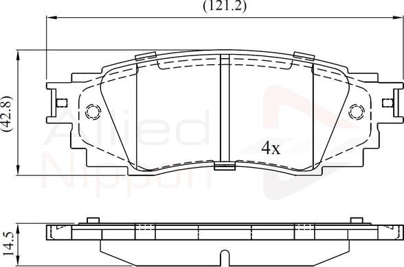 Comline ADB02430 - Комплект спирачно феродо, дискови спирачки vvparts.bg