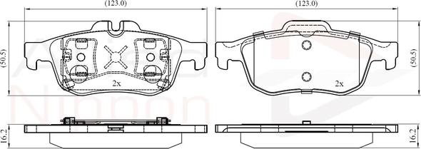 Comline ADB02425 - Комплект спирачно феродо, дискови спирачки vvparts.bg