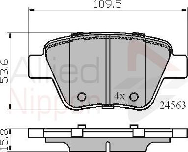 Comline ADB02022 - Комплект спирачно феродо, дискови спирачки vvparts.bg