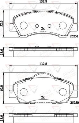 Comline ADB02199 - Комплект спирачно феродо, дискови спирачки vvparts.bg