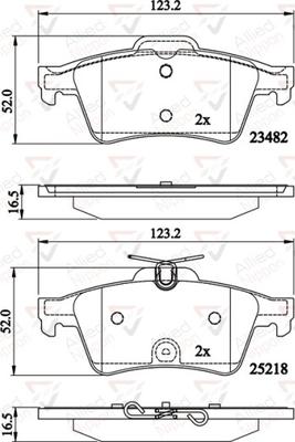 Comline ADB02198 - Комплект спирачно феродо, дискови спирачки vvparts.bg