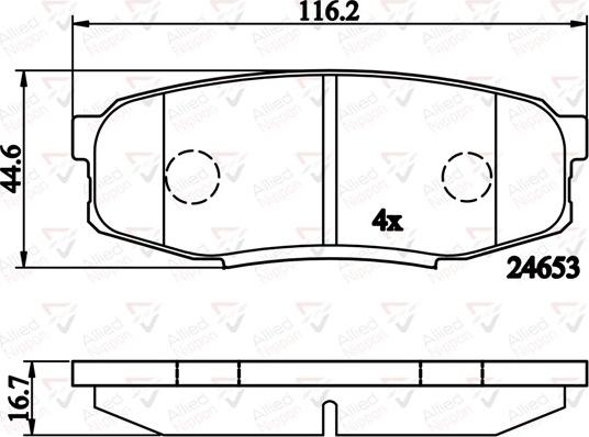 Comline ADB02124 - Комплект спирачно феродо, дискови спирачки vvparts.bg