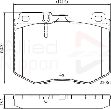 Comline ADB02348 - Комплект спирачно феродо, дискови спирачки vvparts.bg