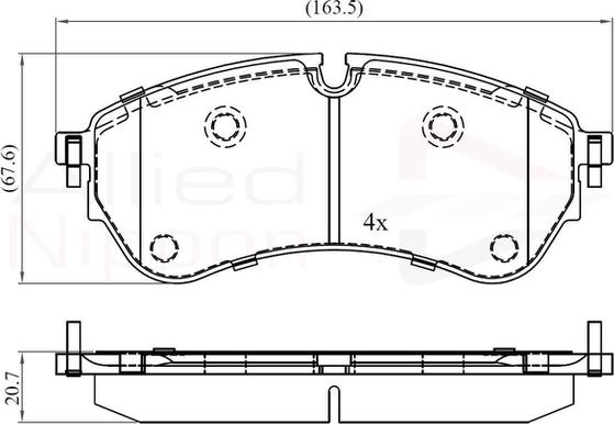 Comline ADB02388 - Комплект спирачно феродо, дискови спирачки vvparts.bg