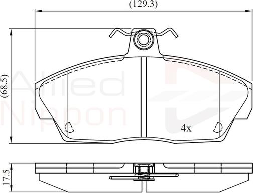 Comline ADB0232 - Комплект спирачно феродо, дискови спирачки vvparts.bg