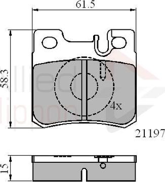 Comline ADB0226 - Комплект спирачно феродо, дискови спирачки vvparts.bg