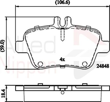 Comline ADB02209 - Комплект спирачно феродо, дискови спирачки vvparts.bg