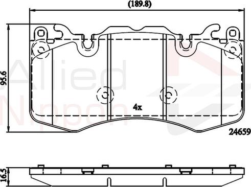 Comline ADB02211 - Комплект спирачно феродо, дискови спирачки vvparts.bg