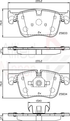 Comline ADB02236 - Комплект спирачно феродо, дискови спирачки vvparts.bg