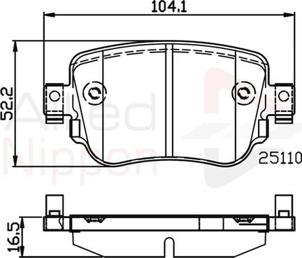 Comline ADB02220 - Комплект спирачно феродо, дискови спирачки vvparts.bg