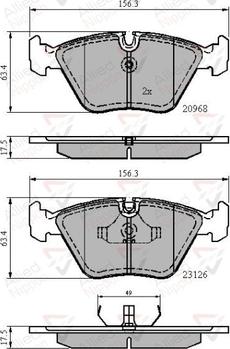 Comline ADB0798 - Комплект спирачно феродо, дискови спирачки vvparts.bg