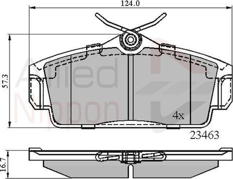 Comline ADB0740 - Комплект спирачно феродо, дискови спирачки vvparts.bg