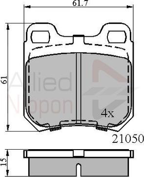 Comline ADB0741 - Комплект спирачно феродо, дискови спирачки vvparts.bg