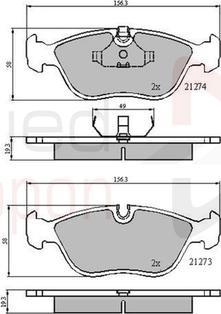 Comline ADB0719 - Комплект спирачно феродо, дискови спирачки vvparts.bg