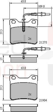 Comline ADB1455 - Комплект спирачно феродо, дискови спирачки vvparts.bg