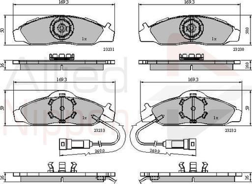 Comline ADB1581 - Комплект спирачно феродо, дискови спирачки vvparts.bg
