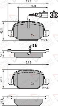 Comline ADB16013 - Комплект спирачно феродо, дискови спирачки vvparts.bg