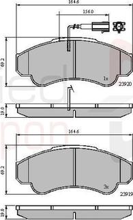 Comline ADB11041 - Комплект спирачно феродо, дискови спирачки vvparts.bg