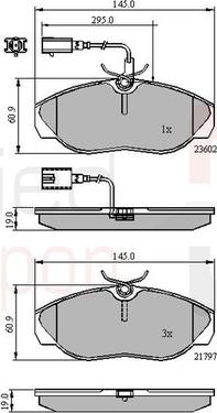 Comline ADB11031 - Комплект спирачно феродо, дискови спирачки vvparts.bg