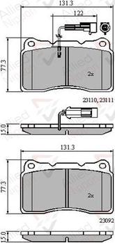 Comline ADB11022 - Комплект спирачно феродо, дискови спирачки vvparts.bg