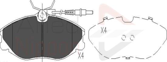 Comline ADB11129 - Комплект спирачно феродо, дискови спирачки vvparts.bg