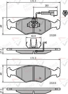 Comline ADB11295 - Комплект спирачно феродо, дискови спирачки vvparts.bg