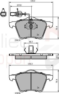 Comline ADB1885 - Комплект спирачно феродо, дискови спирачки vvparts.bg