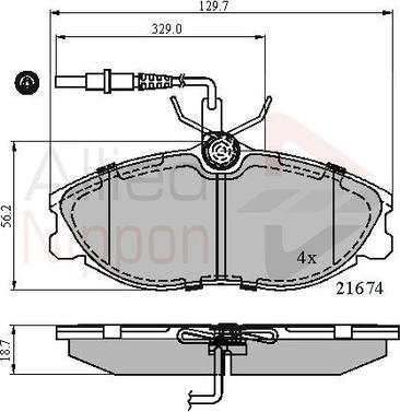 Comline ADB1340 - Комплект спирачно феродо, дискови спирачки vvparts.bg