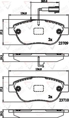 Comline ADB12140 - Комплект спирачно феродо, дискови спирачки vvparts.bg