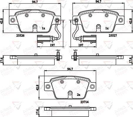 Comline ADB12154 - Комплект спирачно феродо, дискови спирачки vvparts.bg