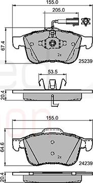 Comline ADB12118 - Комплект спирачно феродо, дискови спирачки vvparts.bg