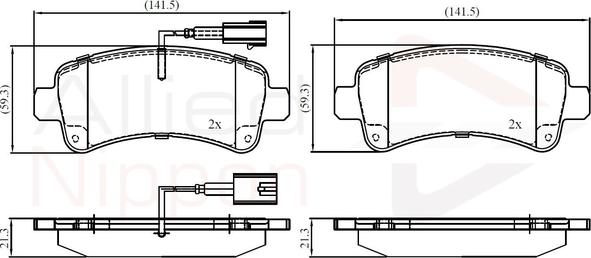 Comline ADB12395 - Комплект спирачно феродо, дискови спирачки vvparts.bg