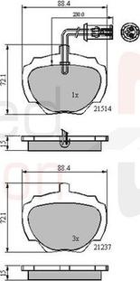 Comline ADB1224 - Комплект спирачно феродо, дискови спирачки vvparts.bg