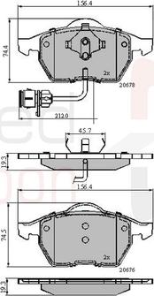 Comline ADB1715 - Комплект спирачно феродо, дискови спирачки vvparts.bg