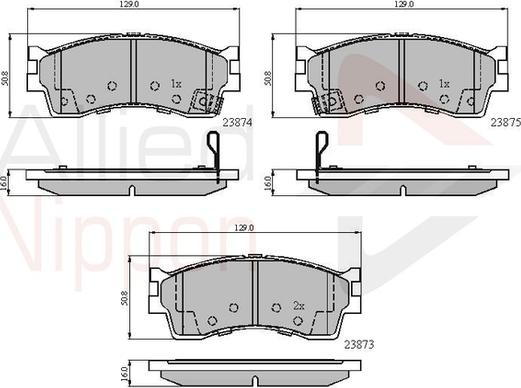 Comline ADB3941 - Комплект спирачно феродо, дискови спирачки vvparts.bg