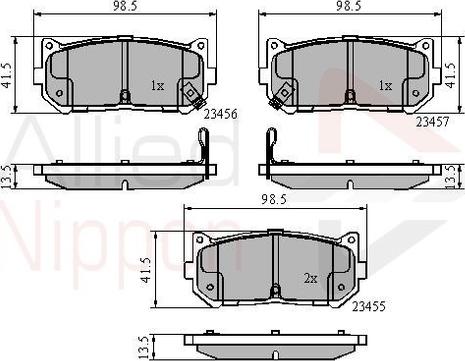 Comline ADB3906 - Комплект спирачно феродо, дискови спирачки vvparts.bg