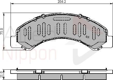 Comline ADB3918 - Комплект спирачно феродо, дискови спирачки vvparts.bg